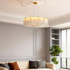 Luxury Brass Chandelier with Cloud Stone Ceiling Light