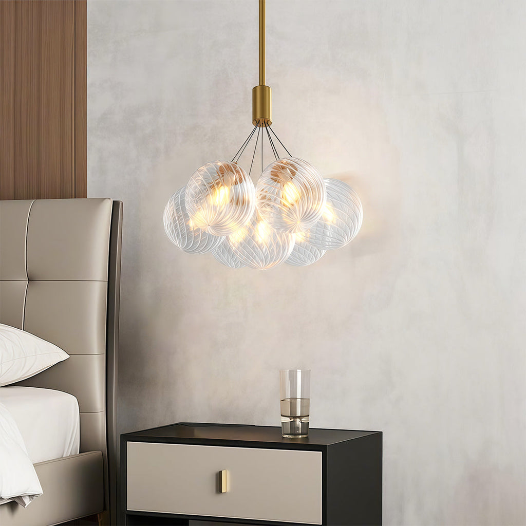 Minimalist Copper Bubble Chandelier - Modern Ceiling Light