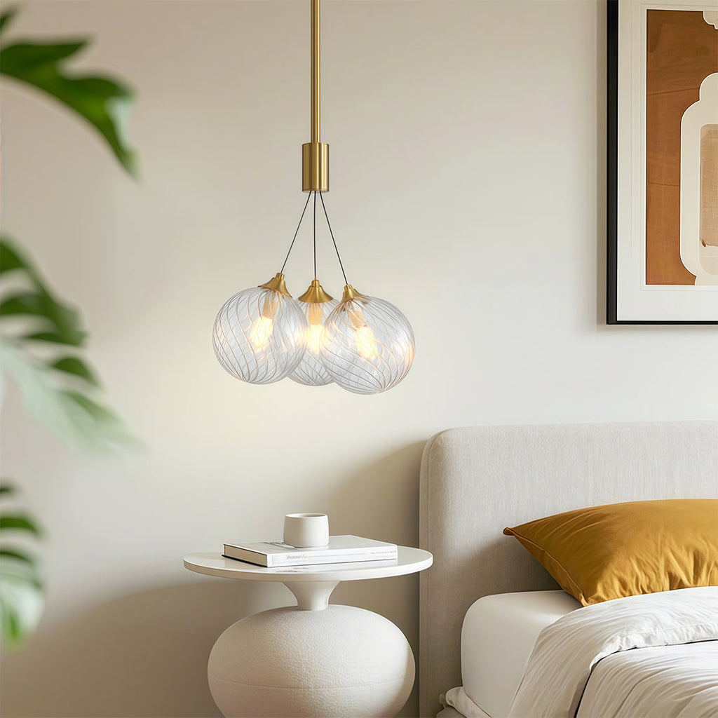 Minimalist Copper Bubble Chandelier - Modern Ceiling Light