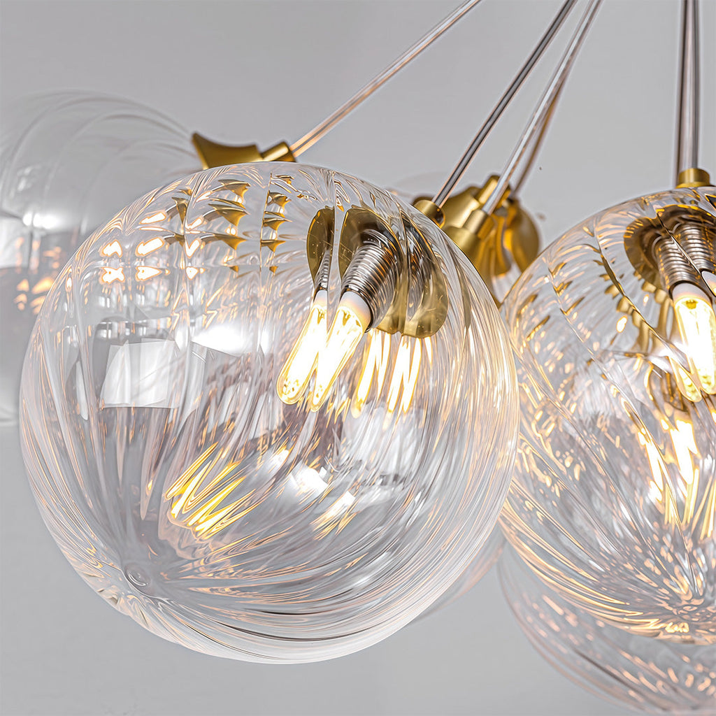 Minimalist Copper Bubble Chandelier - Modern Ceiling Light