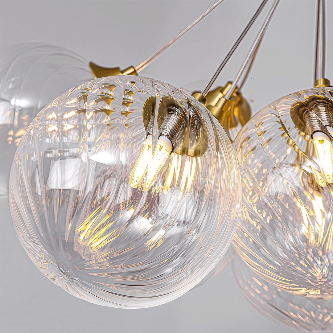 Minimalist Copper Bubble Chandelier - Modern Ceiling Light