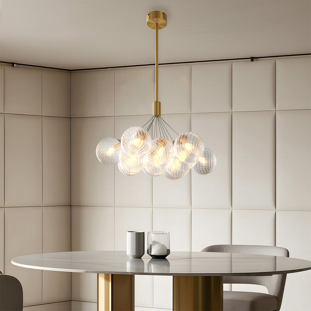 Minimalist Copper Bubble Chandelier - Modern Ceiling Light