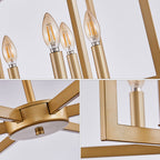 Industrial Multi-Head Candle Chandelier Ceiling Light