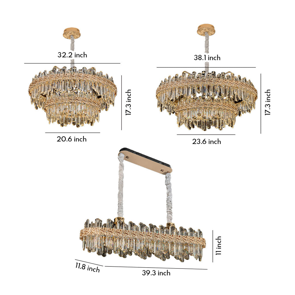 Modern Crystal Chandelier Ceiling Light - Luxury Home Decor