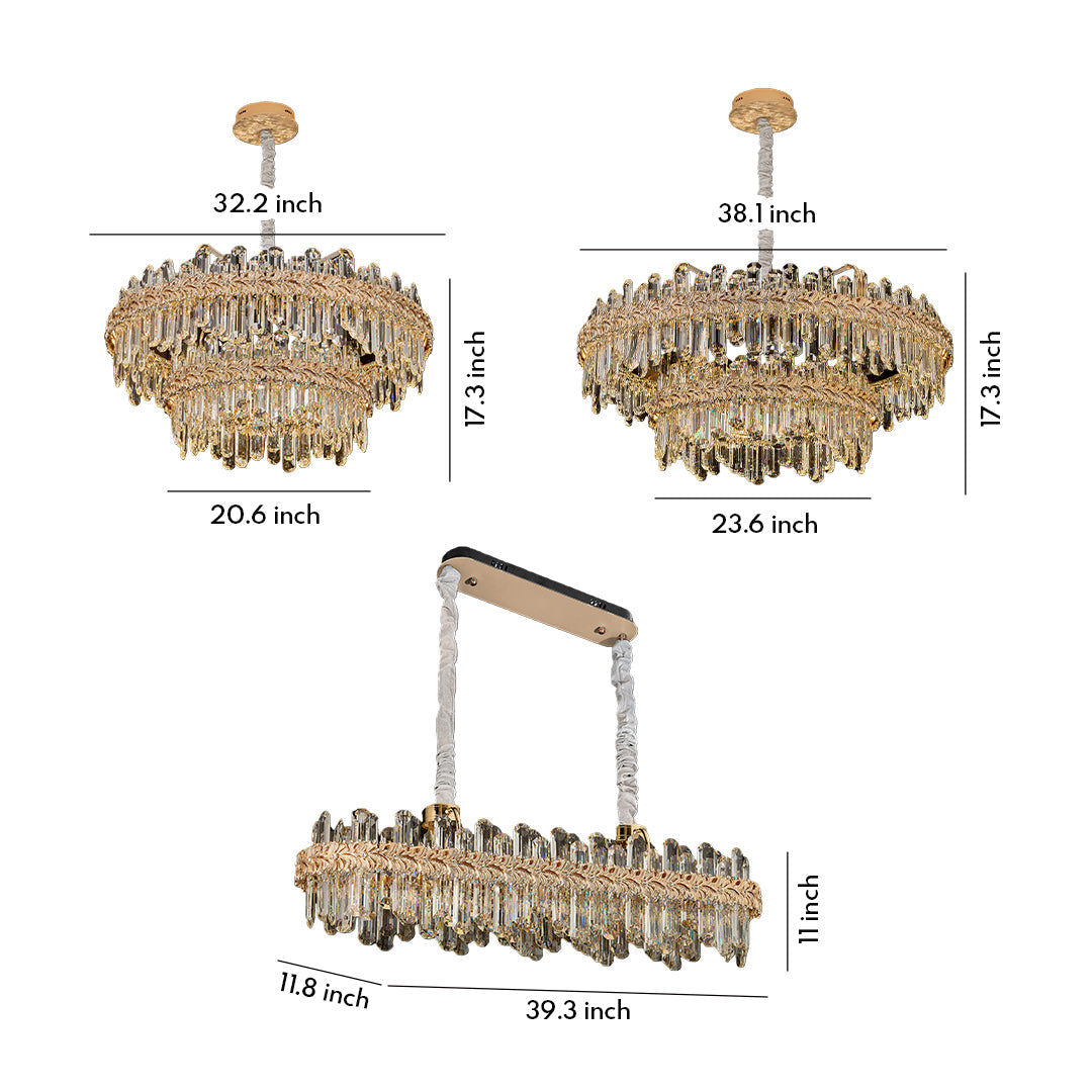 Modern Crystal Chandelier Ceiling Light - Luxury Home Decor