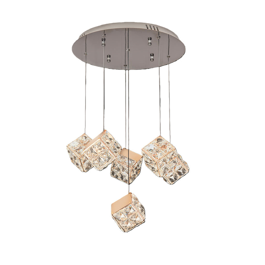 Luxury Crystal Chandelier - Rubik's Cube Ceiling Light