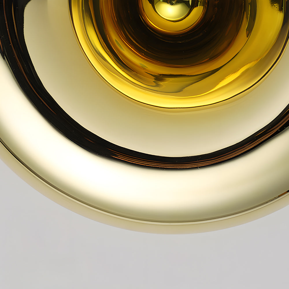 Luxury Chrome Round Wall Sconce - Artistic Lava Design