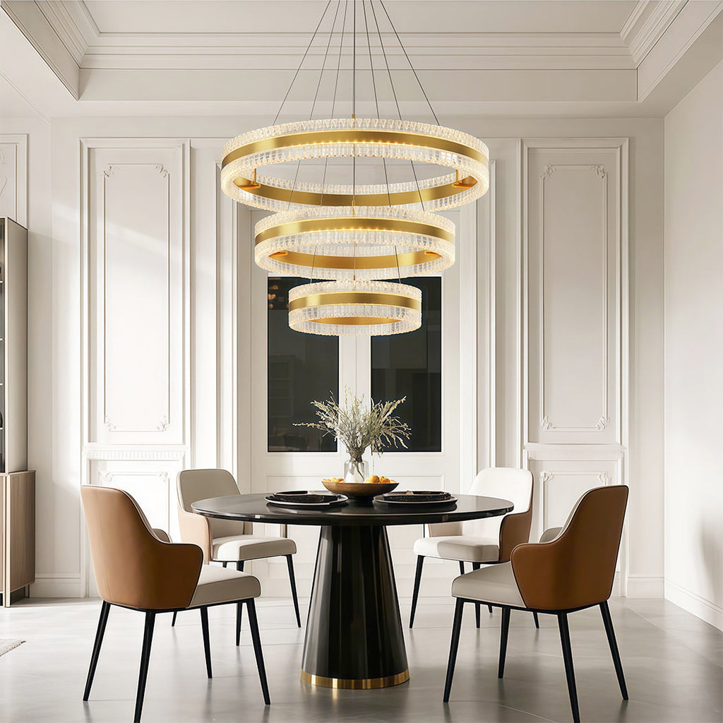 Minimalist Luxury Circular Chandelier - Modern Ceiling Light