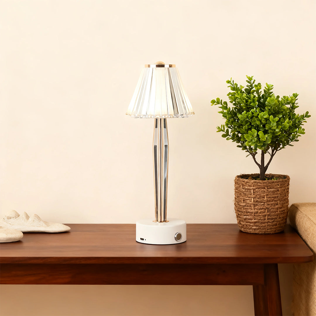 Premium Touch Control Table Lamp with Iron Base and Acrylic Shade
