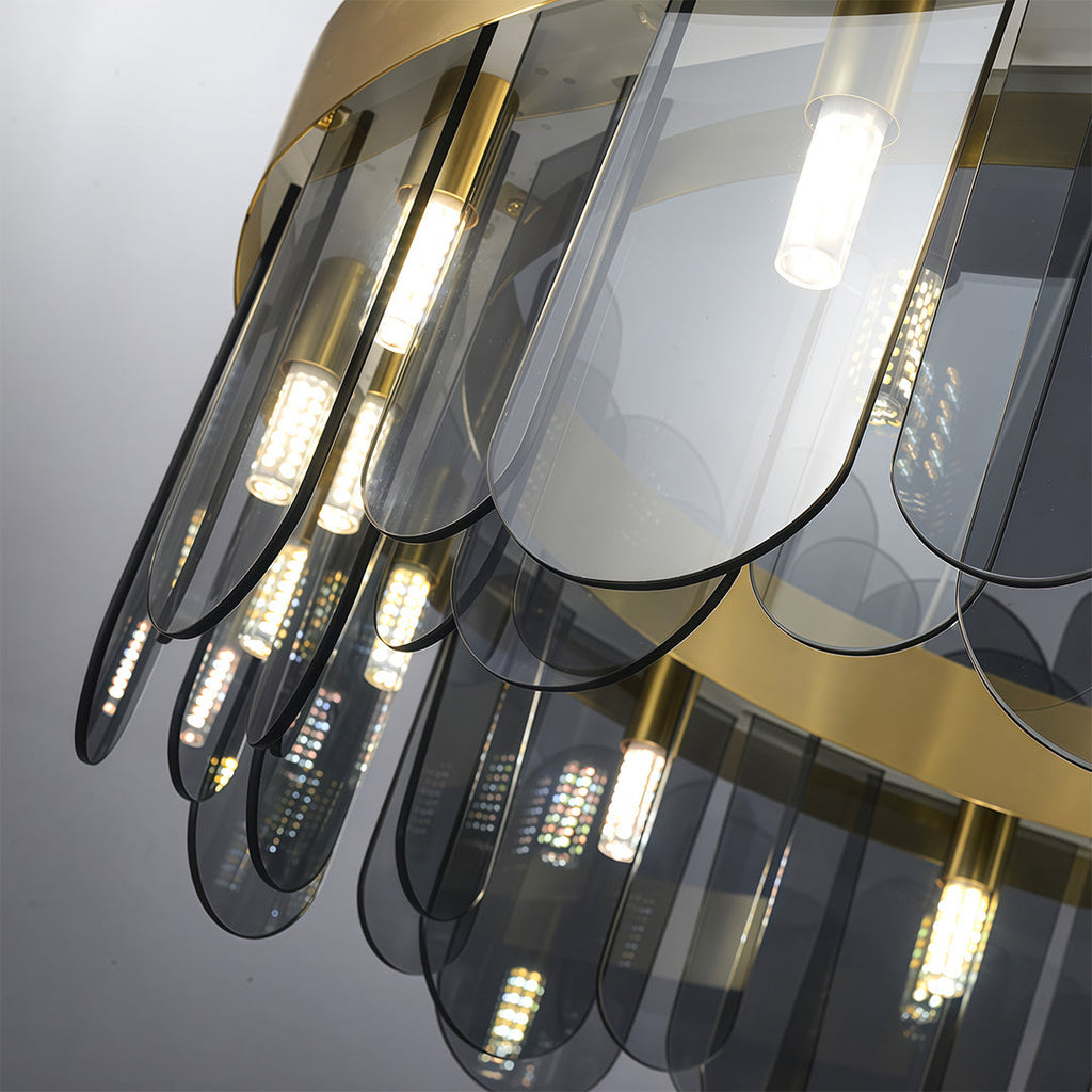 Luxury Glass Ceiling Chandelier - Modern Traditional Design