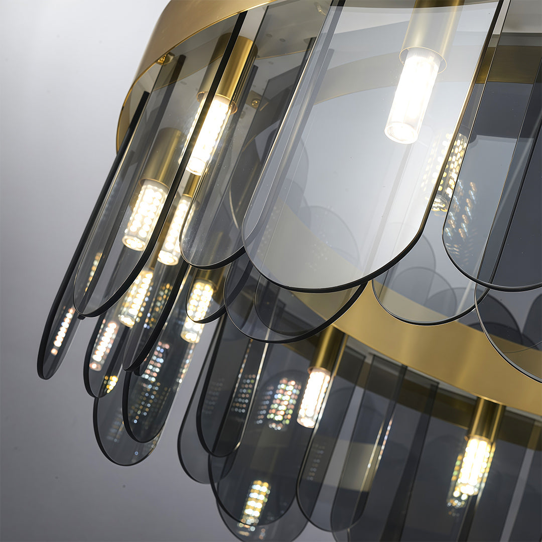 Luxury Glass Ceiling Chandelier - Modern Traditional Design
