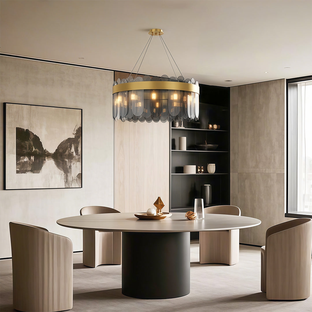 Luxury Glass Ceiling Chandelier - Modern Traditional Design