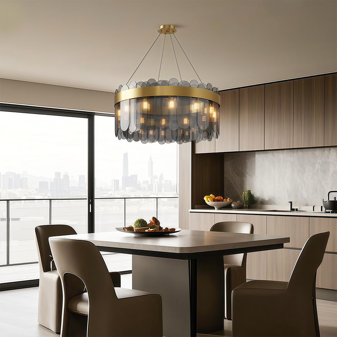 Luxury Glass Ceiling Chandelier - Modern Traditional Design
