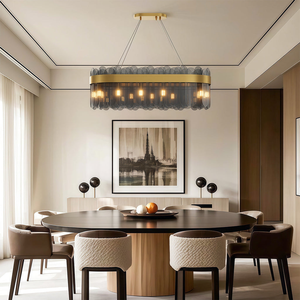 Luxury Glass Ceiling Chandelier - Modern Traditional Design