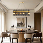 Luxury Glass Ceiling Chandelier - Modern Traditional Design
