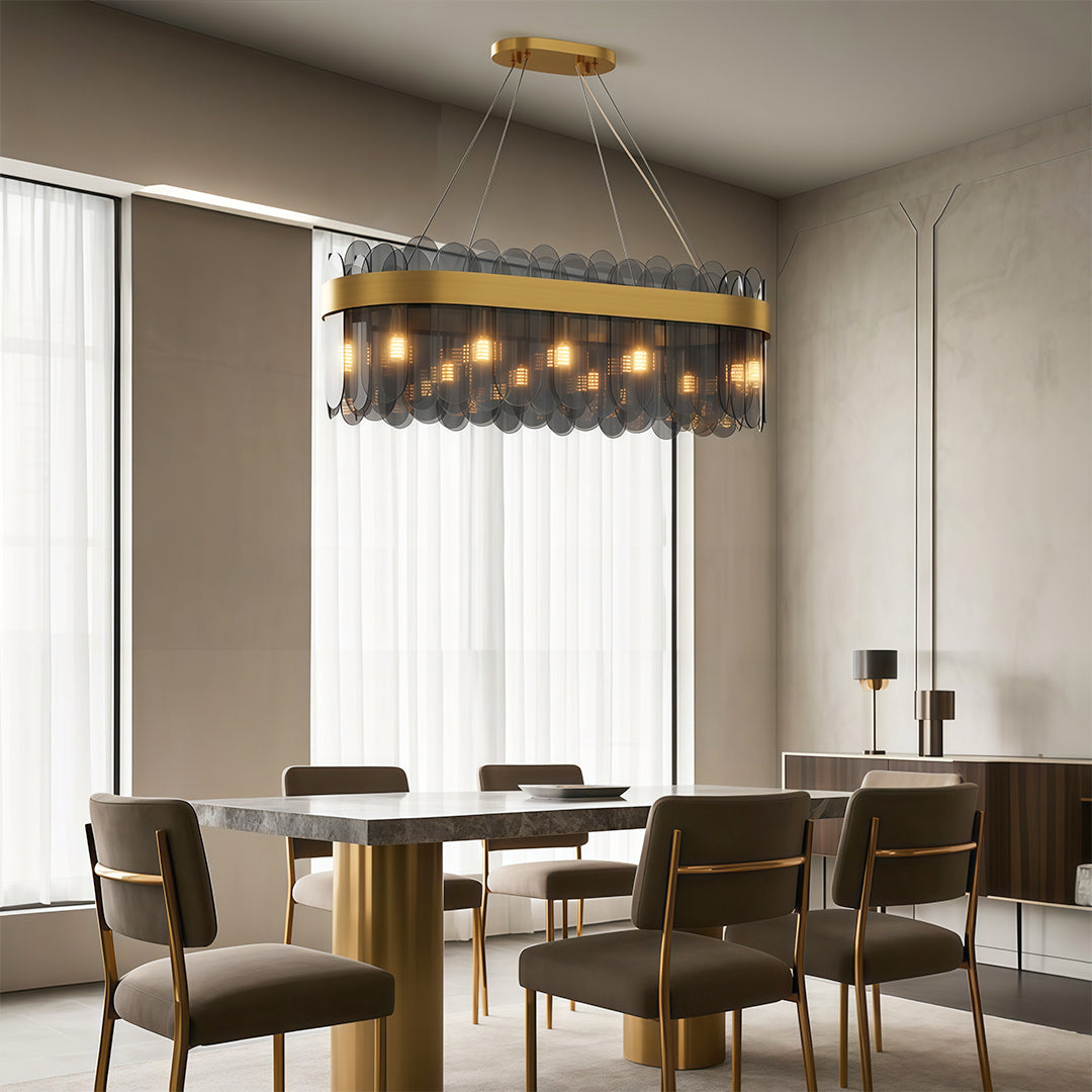 Luxury Glass Ceiling Chandelier - Modern Traditional Design
