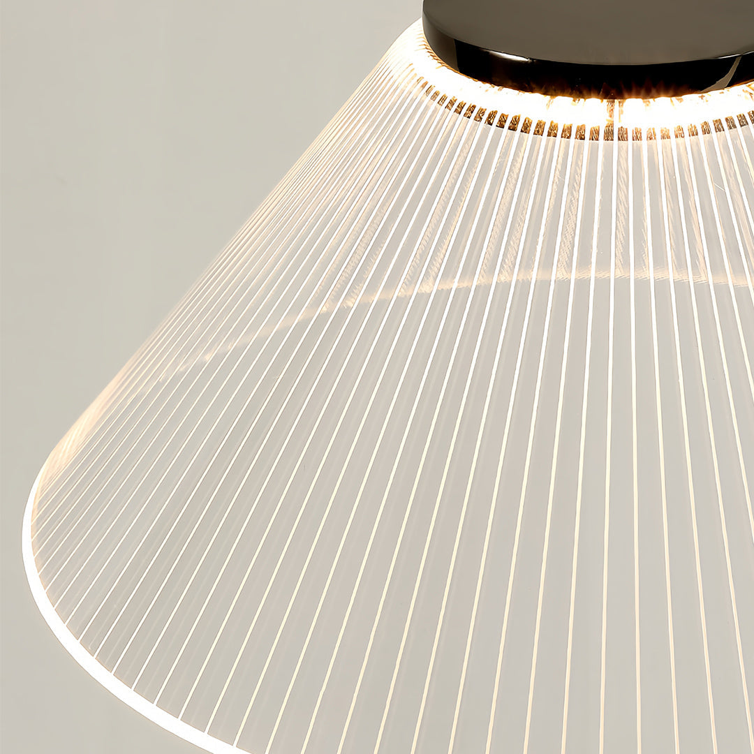 Elegant Chrome LED Floor Lamp with Acrylic Design