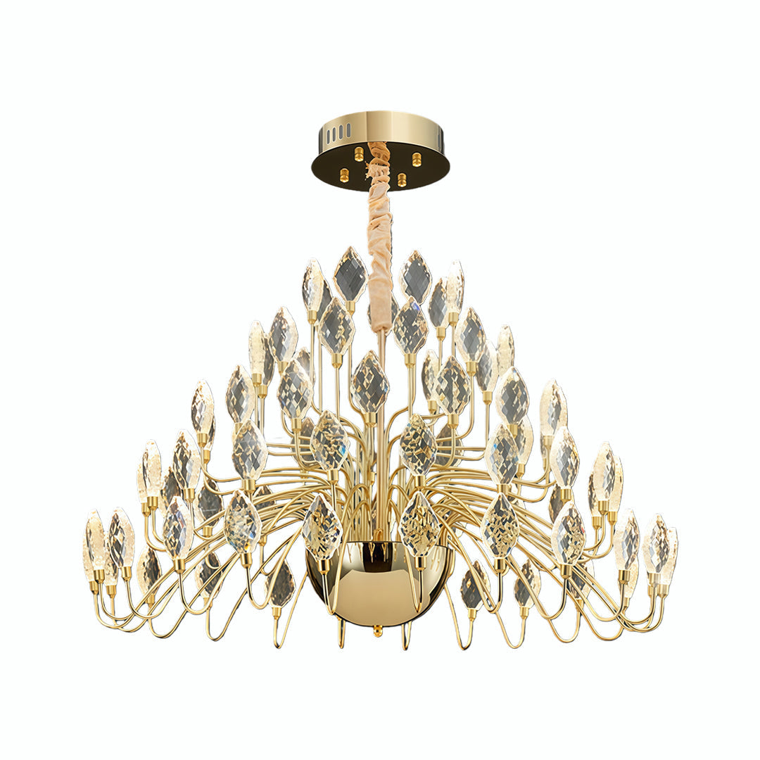 Luxury Gold LED Crystal Chandelier Ceiling Light