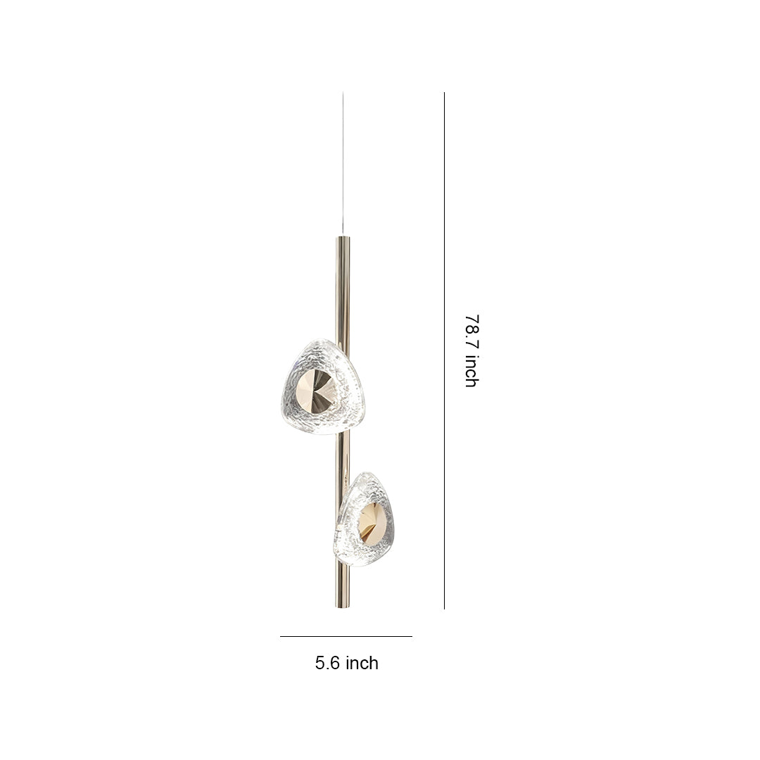 Luxury Aluminum Crystal Pendant Ceiling Light