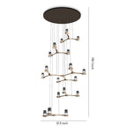 Nordic Crystal Staircase Chandelier - Elegant Ceiling Light