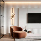 Minimalist Black Aluminum Curved Wall Sconce