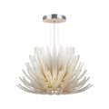 Luxury Stainless Steel and Glass Deco Chandelier Ceiling Light