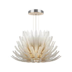 Luxury Stainless Steel and Glass Deco Chandelier Ceiling Light