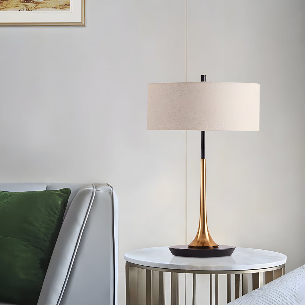 Elegant Modern Fabric Table Lamp with LED Bulbs