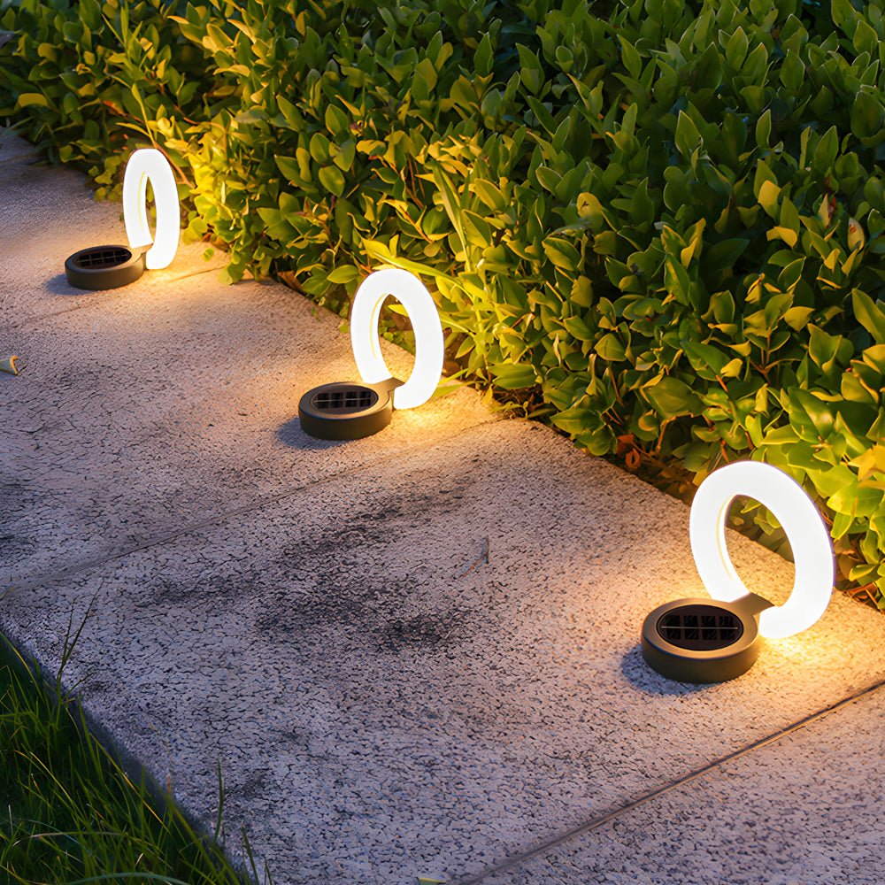 Premium Round Foldable Solar Deck Lights - Set of 4 Outdoor Disks