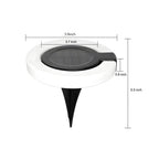 Premium Round Foldable Solar Deck Lights - Set of 4 Outdoor Disks