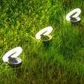 Premium Round Foldable Solar Deck Lights - Set of 4 Outdoor Disks
