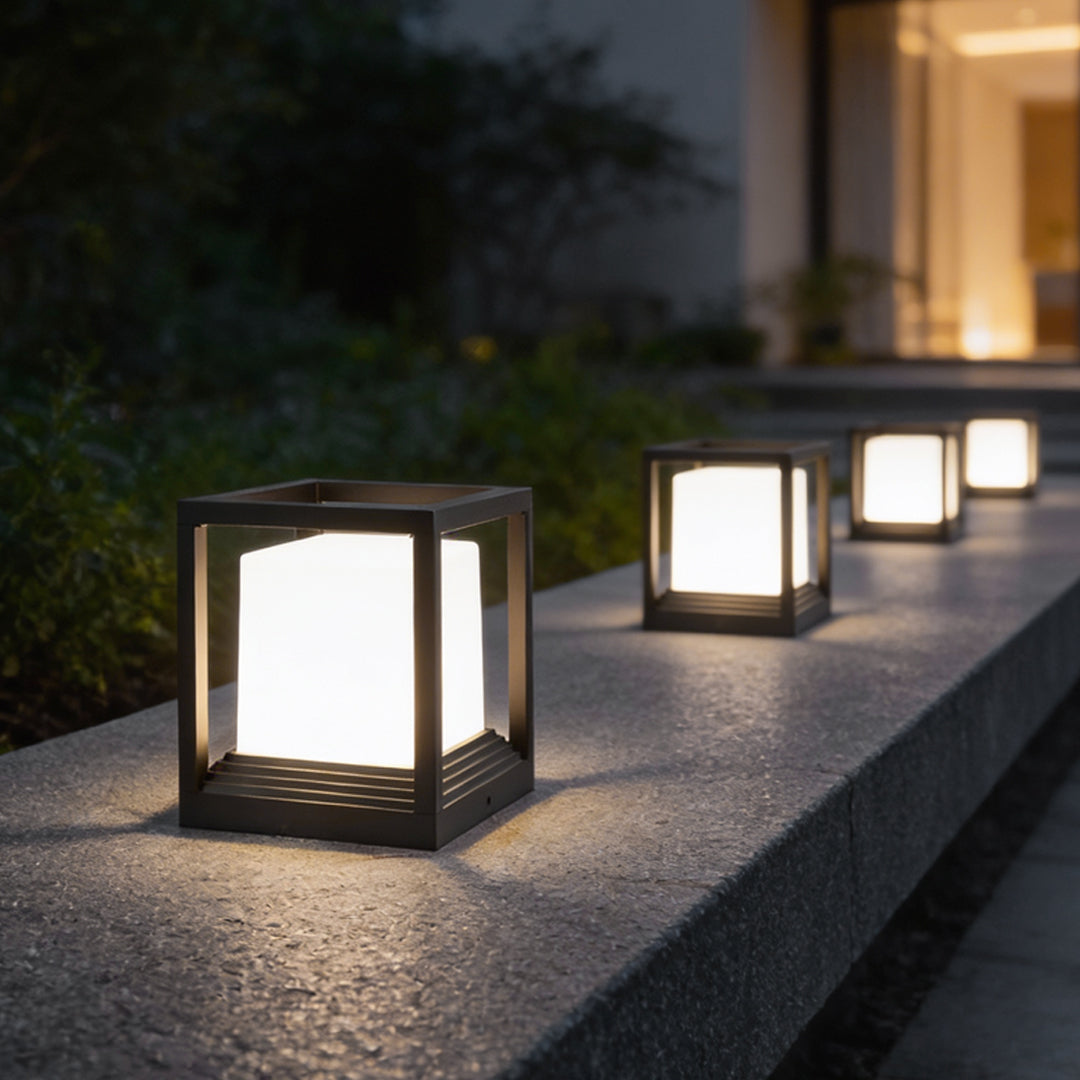 Premium Waterproof LED Square Garden Pedestal Light