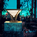 Geometric Aluminum LED Pillar Lights for Modern Gates