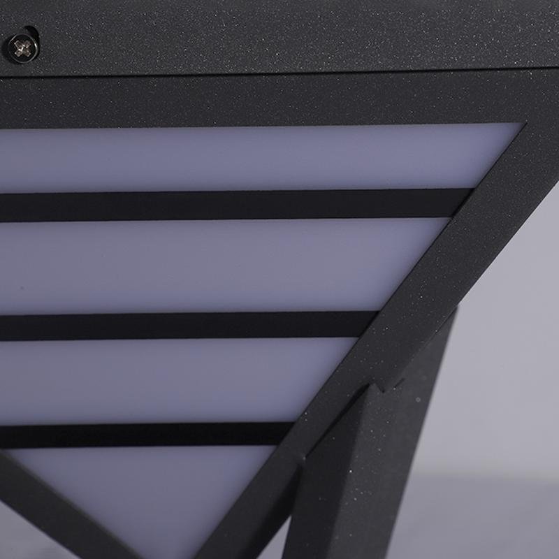 Geometric Aluminum LED Pillar Lights for Modern Gates