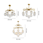 Premium Copper and Glass Ball Chandelier Ceiling Light