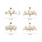 Contemporary Glass Globe Chandelier - Starry Sky Ceiling Light