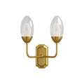 Modern Luxury Dual Head Copper Glass Wall Light