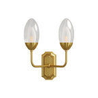 Modern Luxury Dual Head Copper Glass Wall Light