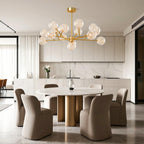 Contemporary Glass Globe Chandelier - Starry Sky Ceiling Light