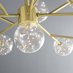 Contemporary Glass Globe Chandelier - Starry Sky Ceiling Light
