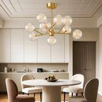 Contemporary Glass Globe Chandelier - Starry Sky Ceiling Light