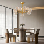 Contemporary Glass Globe Chandelier - Starry Sky Ceiling Light