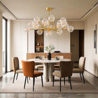 Contemporary Glass Globe Chandelier - Starry Sky Ceiling Light