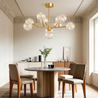 Contemporary Glass Globe Chandelier - Starry Sky Ceiling Light