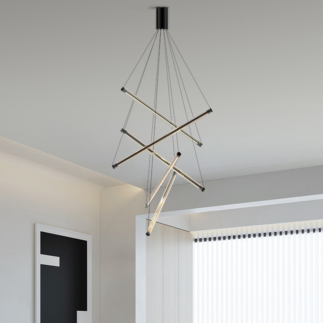 Nordic Minimalist LED Linear Chandelier
