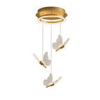 Modern Butterfly Chandelier - Metal and Acrylic Ceiling Light