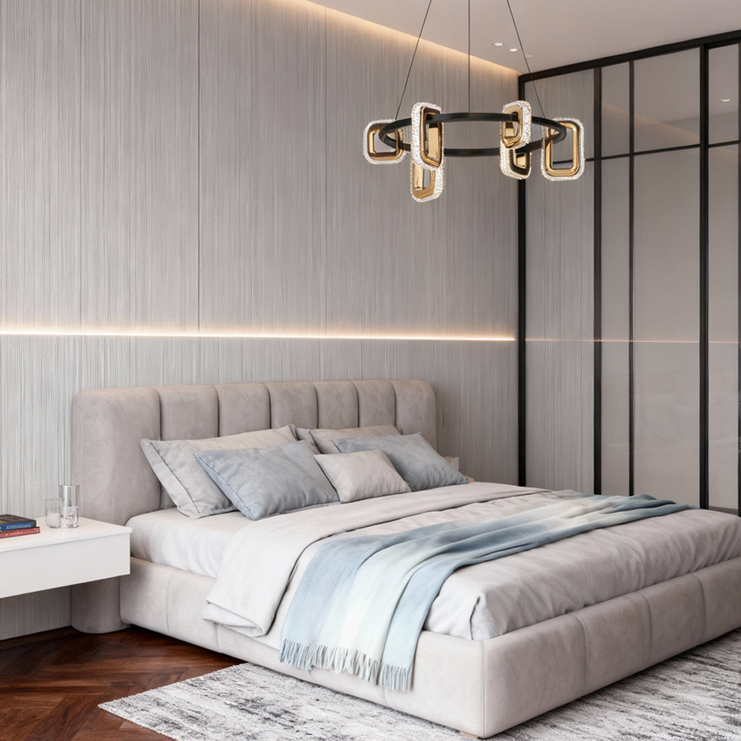 Personalized Modern Gold Acrylic Chandelier Ceiling Light