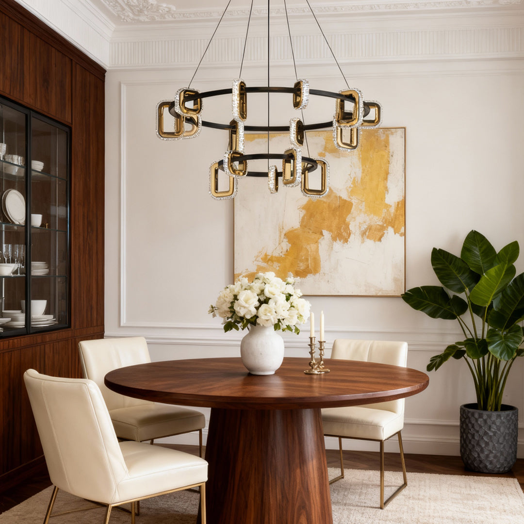 Personalized Modern Gold Acrylic Chandelier Ceiling Light