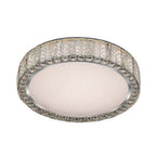 Premium Round Crystal LED Flush Mount Ceiling Light in Gold