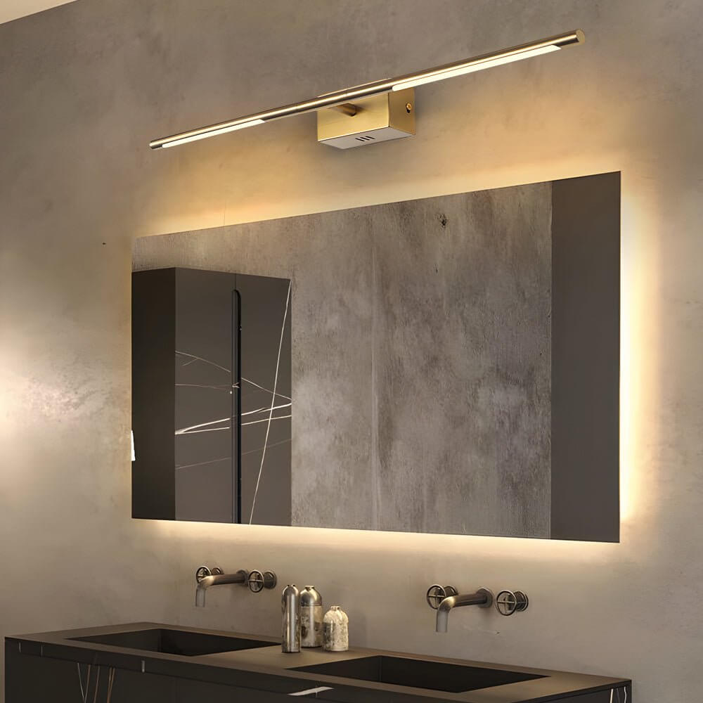Premium Gold LED Bathroom Vanity Light - 23.6" & 39.4", Warm & White Illumination